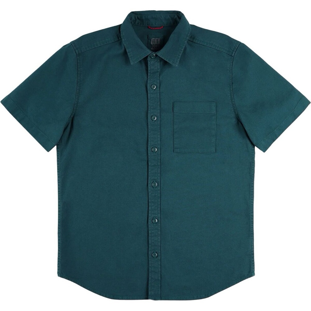 Topo Designs Teal Short Sleeve Button-Down Shirt